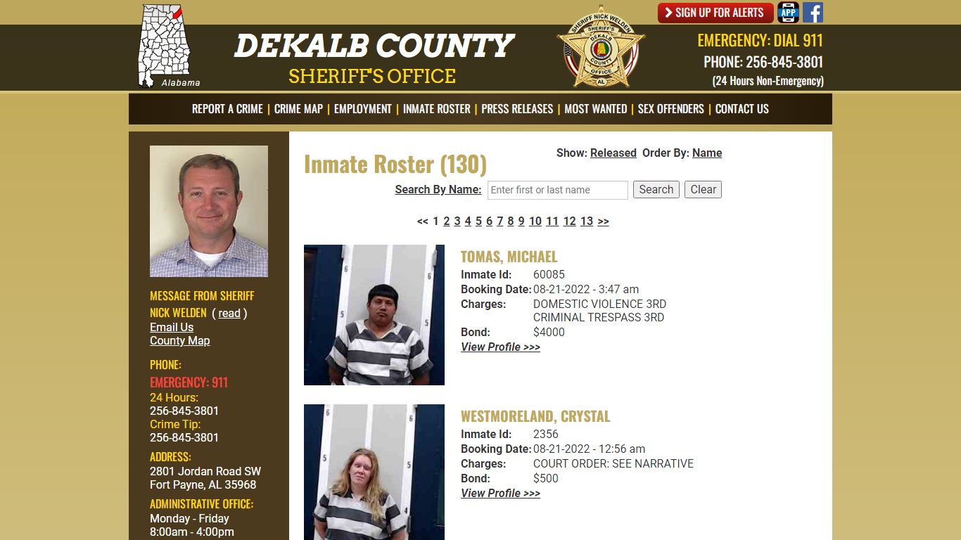 Inmate Roster - Current Inmates Booking Date Descending - DeKalb County ...